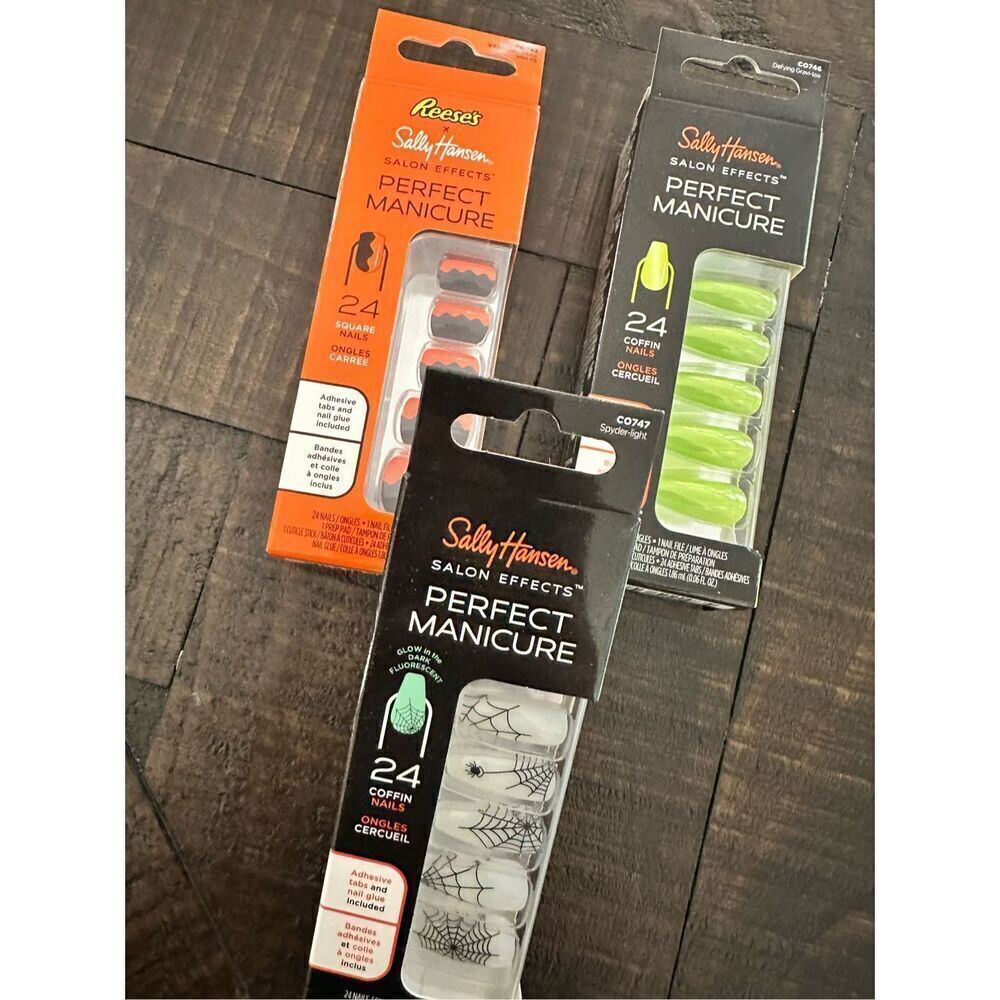 Sally Hansen Salon Effects Perfect Manicure Press On Halloween Nails New